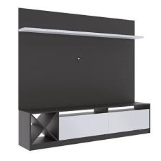 Estante Home Para Tv até 50 Polegadas 2 Portas Adega Vicenza Quiditá Grafite/branco
