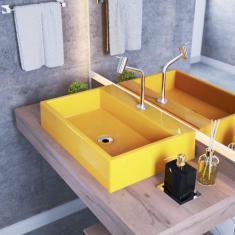 Kit Cuba RT55 Com Torneira Pratika 1060 Metal 1/4 Volta Compace Amarelo