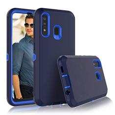 Tiflook Capa para Samsung Galaxy A20, A50, à prova de choque, resistente, armadura de plástico rígido e borracha com absorção de choque, capa híbrida robusta para Samsung Galaxy A30 A50S A30S, azul