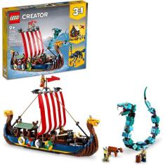 LEGO Creator 3 em 1- Navio Viking e a Serpente de Midgard 31132