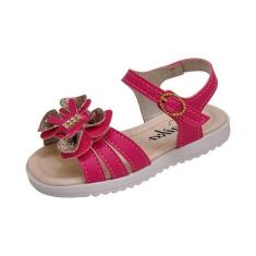 Sandália Papete Infantil Menina Laço Duplo Pink - Raniel Calçados, 21