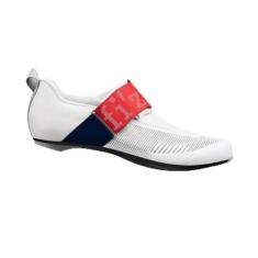 Fizik Tênis unissex adulto Transiro Hydra Aeroweave Carbon, Inovador Triatlo, Branco/vermelho-azul, 38 BR