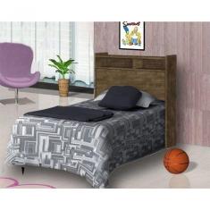 Cabeceira Solteiro Melissa Cambel Móveis Castanho Wood