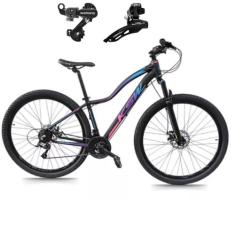 Bicicleta Aro 29 KSW MWZA Feminino 24 Velocidades Alumínio MTB Câmbios
