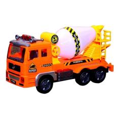 Brinquedo Caminhão Betoneira Construção Bate E Volta Com Som E Luzes. 
