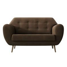 Sofá 2 Lugares Beegees Suede Marrom