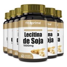 Kit 6 Lecitina De Soja 1000Mg 60 Cápsulas Fitoprime