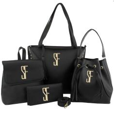 Bolsa feminina selfie kit com 4 bolsas lindas