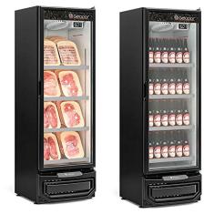 Refrigerador/Expositor Vertical Conveniência Cerveja E Carnes GCBC-45 PR Preto Gelopar 445 Litros Frost Free 220v