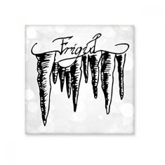 Icicle Adesivo brilhante de azulejo de cerâmica com ilustração pintada à mão