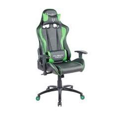 Cadeira Gamer Husky Gaming Storm, Preto e Verde, Com Almofadas, Reclinável, Descanso de Braço 2D - HST-BG