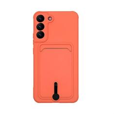 Caixa de telefone de silicone com slot para cartão de cor doce para Samsung S23 S22 Ultra S21 Plus S20 S21FE A52 A72 A51 A71 A32 A53 capa de carteira macia, T3, para Samsung A71 4G