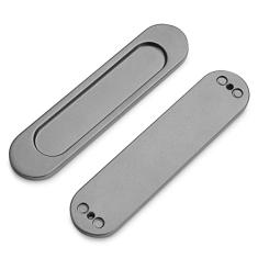 Evionlin 【Pacote com 20】 Puxadores de armário de 12,7 cm com orifício central cinza redondo puxadores de gaveta Morden puxadores de armário de cozinha