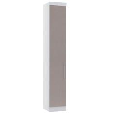Guarda Roupa Modulado 38cm 1 Porta Alpes Luciane Móveis Branco Pf Com Cinammon Pf