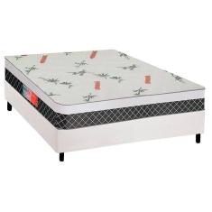 Cama Box Casal Colchão Ortopédico Plumatex D28-ep Ultra Firme + Base Crc Courano White(138x188)