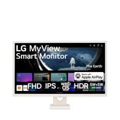 Monitor LG 32” MyView Smart 32SR50F-W com Tela IPS, Full HD, WebOs, Screen Share, HDR10, ThinQ, Air Play 2, Bluetooth, USB e HDMI - Branco