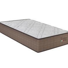 Colchão Solteiro Molas Ensacadas 78x188cm Torino Ibrido Marrom e Bege