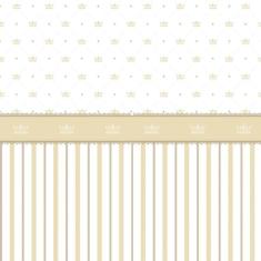 Papel De Parede Dourada Com Coroa Quarto Infantil Adesivo