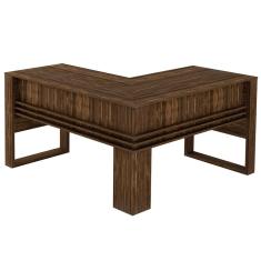 Mesa Para Escritório Em L Me4145 Nogal-nogal - Tecno Mobili