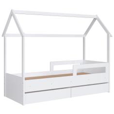 Cama Infantil Casinha Com 2 Gavetas Infix C06 Branco - Mpozenato