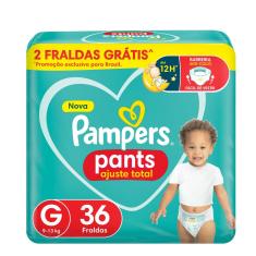 Fralda Pampers Pants Ajuste Total G 36 unidades