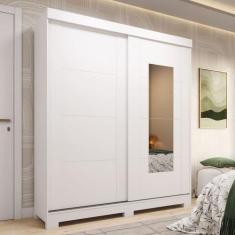 Guarda Roupa Casal 160cm 2 Portas de Correr com Espelhos 100% MDF Bold