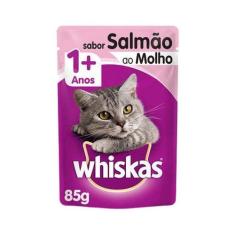 Ração Úmida para Gatos Adultos com Salmão ao Molho Whiskas 85g