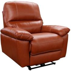 Poltrona do Papai Reclinável Elétrica Armênia Power Touch Couro Conhaque - Gran Belo