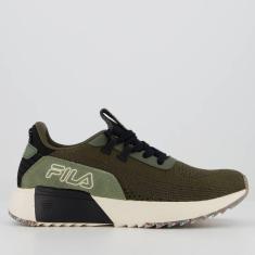 Tênis Fila F Virtuous Knit Verde e Preto-Masculino