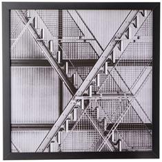 Quadro Decorativo Moldura Slim Preto Design Up Colorido 44x44