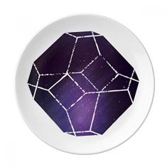 Crystal Universe Sky Fantasy Star Prato Decorativo de Porcelana Salver Prato de Jantar