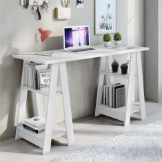 Escrivaninha  Cavalete Vigor Candian JCM Móveis Branca