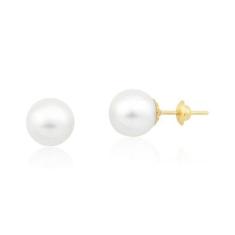 Brinco de ouro 18k com pérolas - Elegancy Joias