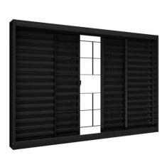 Janela de Aço Veneziana de Correr Central sem Folha para Vidro com Gra