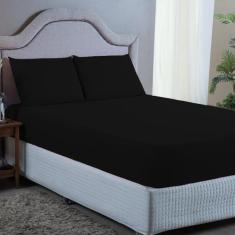 Jogo de Lençol Casal Padrão Aveludado 400 Fios Cama Box com Elástico 0