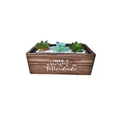 Vaso Flor Floreira Frases Retangular Com Floreira Plastica - Decore Ca