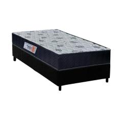 Cama Box Solteiro: Colchão Ortopédico Orthoflex Sogni Pillow Top + Base Camurça Black(88X188)