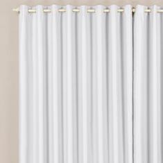Cortina Tecido Blackout 3,00M X 2,60M Gelo Para Trilho Comum Blecaute Sala Quarto Nova