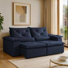 Sofá Retrátil e Reclinável 2 Lugares 196cm Londres - Kasacomigo Estofa