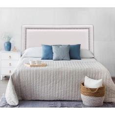 Cabeceira Estofada Reta Luxo com Tachas - King
