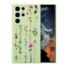 ZTOFERA Capa floral para Samsung Galaxy S23 Ultra 5G, linda capa com estampa de flores para meninas e mulheres, capa protetora de silicone flexível fina à prova de choque para celular para Samsung