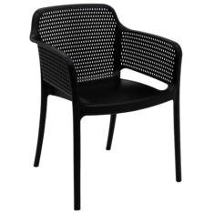 Cadeira Tramontina Gabriela Preta em Polipropileno e Fibra de Vidro