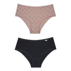 Calça Clássica Algodão Del Rio Kit C/6 Ref.50368, Preto, Romance cobog