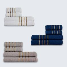 Jogo De Toalhas 12 Pe?as Cole??o Montreal 100% Algod?o Br+az+cz