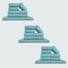 Jogo de Toalhas 18 pçs Coleção Montreal 100% Algodão Verde - Toalhas B