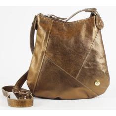 Bolsa Amanda Feminina Transversal em Couro Legitimo - Betania Couros, 