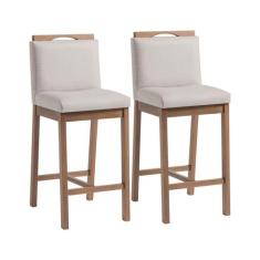 Conjunto 2 Banquetas Madeira Maciça Dani - Ease Móveis