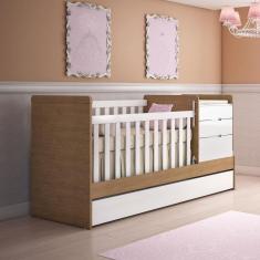 Berço Multifuncional Cléo Carolina Baby Amadeirado