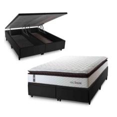 Conjunto Box Baú San Diego Branco 193x203x74 Espuma D33 - King House