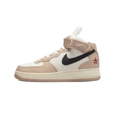 Nike Tênis masculino Air Force 1 Mid '07 LX, Brilhante/preto-marfim pálido, 44